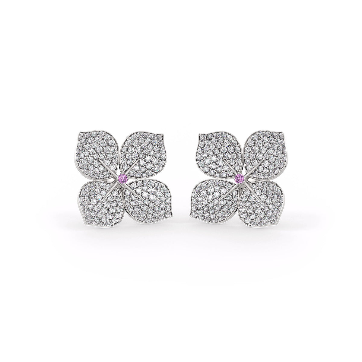 Versatile 18ct white gold diamond earrings