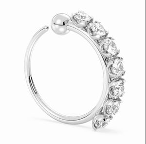 0.28ct Eternity Diamond Nose Hoop | Secure Clicker Design