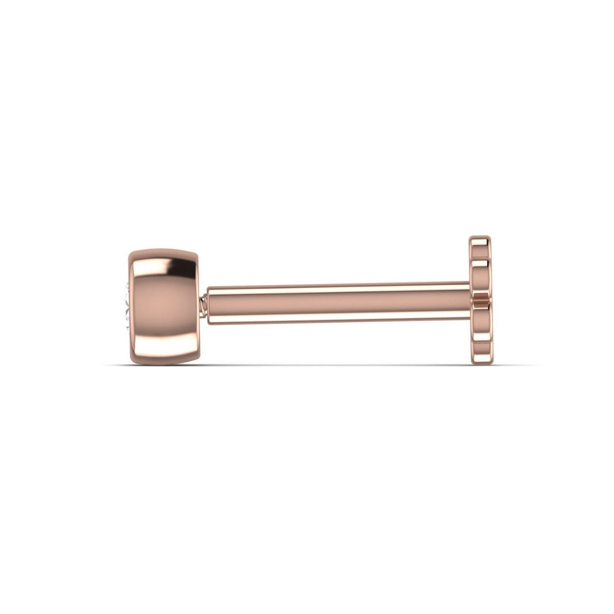 Rose gold nose stud
on a white background