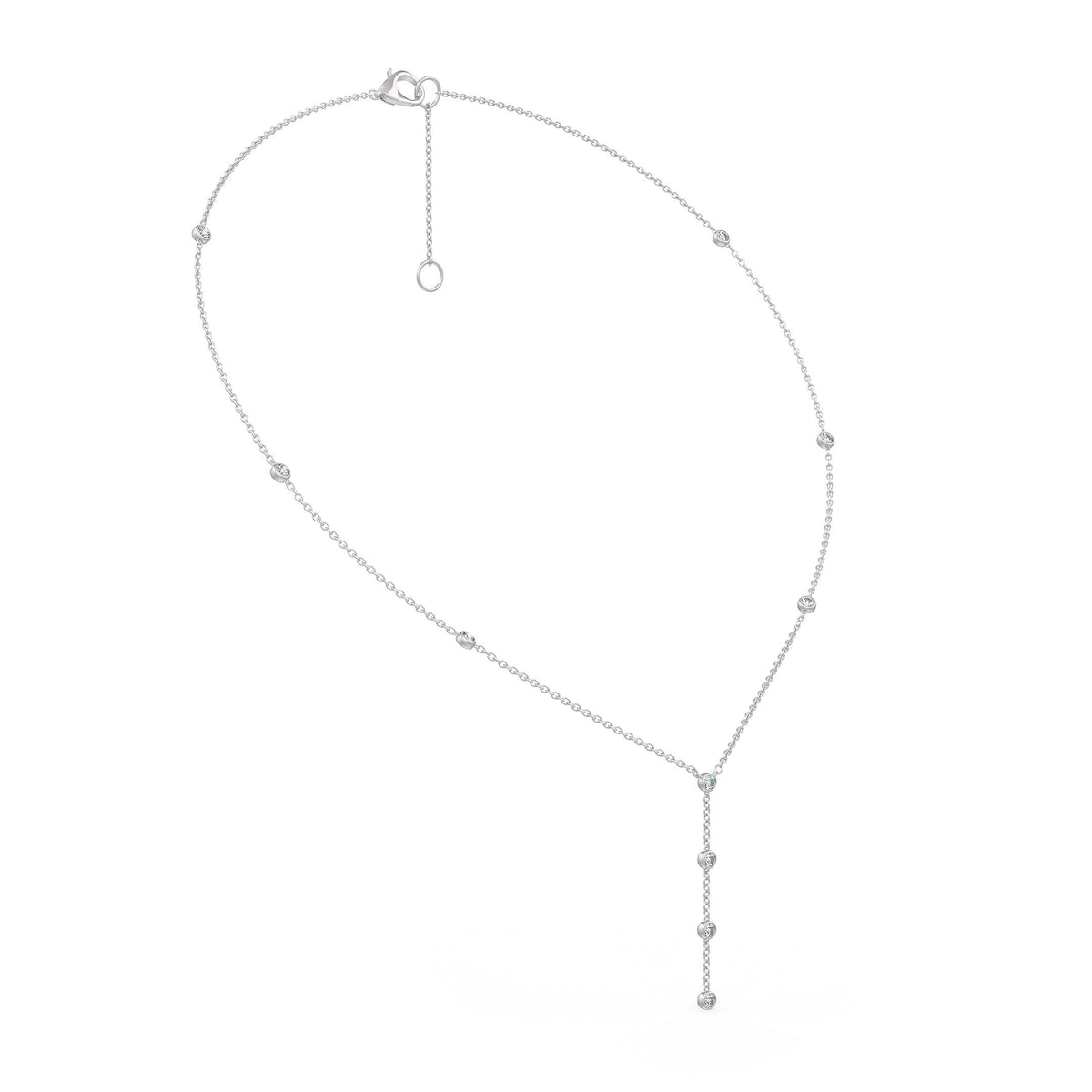 Splendeur Glacée : Collier sautoir à pendentif diamant