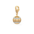 Diamond Tennis Ball Charm 0.25ct in Yellow Gold
