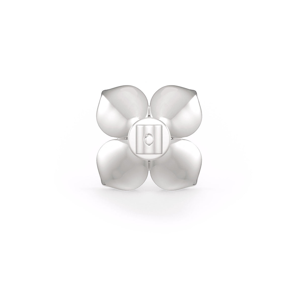 Back view of 18ct white gold hydrangea earrings