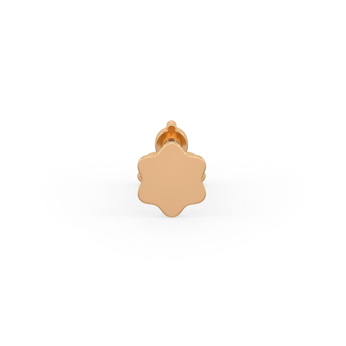 Trilogy Nasenstecker mit drei Diamanten | 18 Karat Roségold