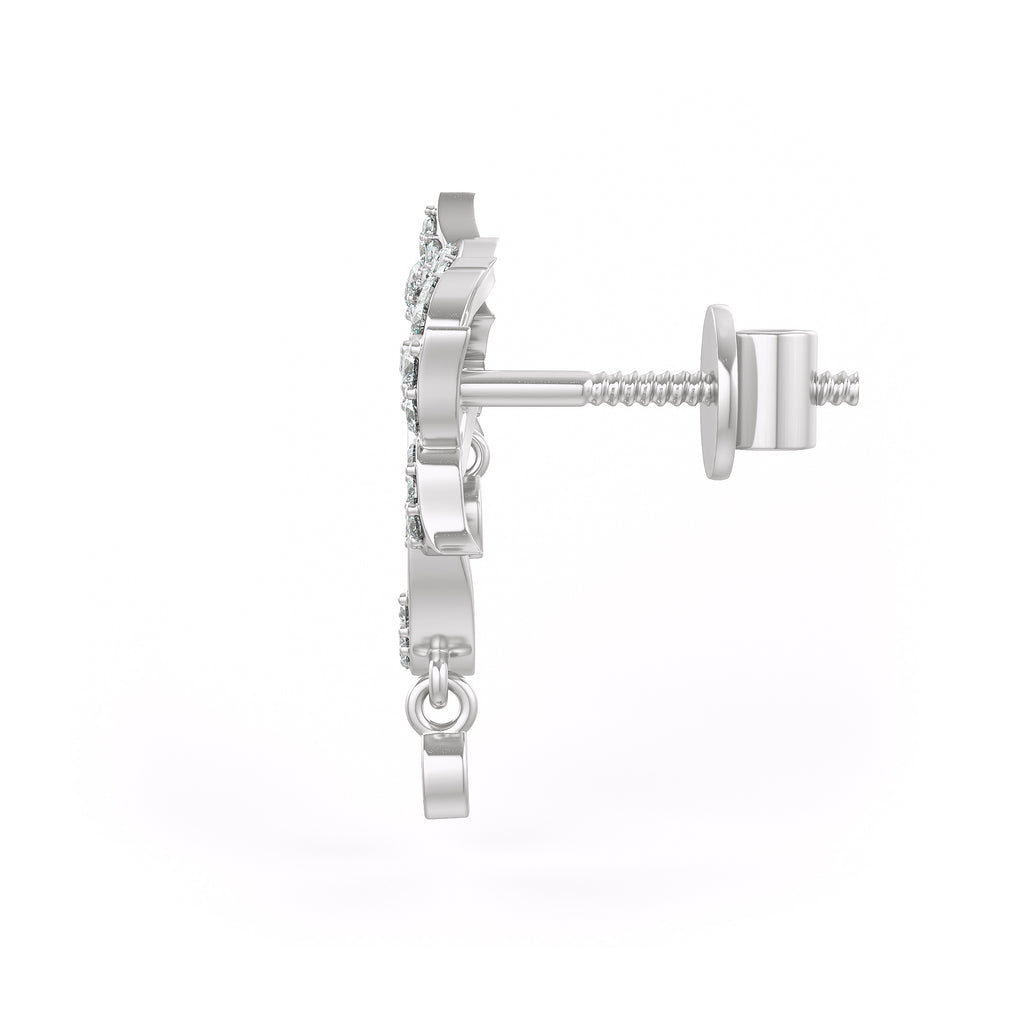 0.52ct Diamond Flower Stud Earrings