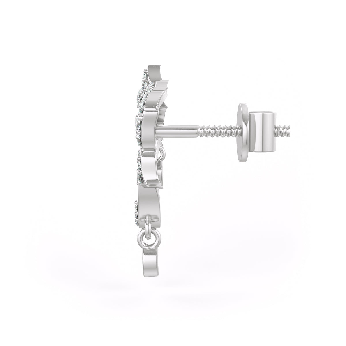 0.52ct Diamond Flower Stud Earrings