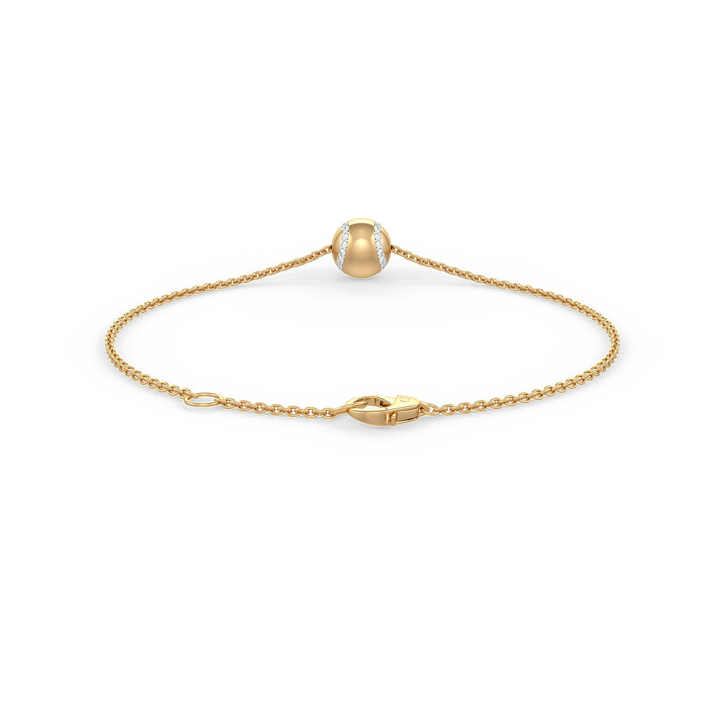 Beautiful bracelet with a single pearl on a white background