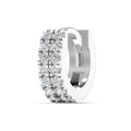 Radiant double row diamond cartilage hoop