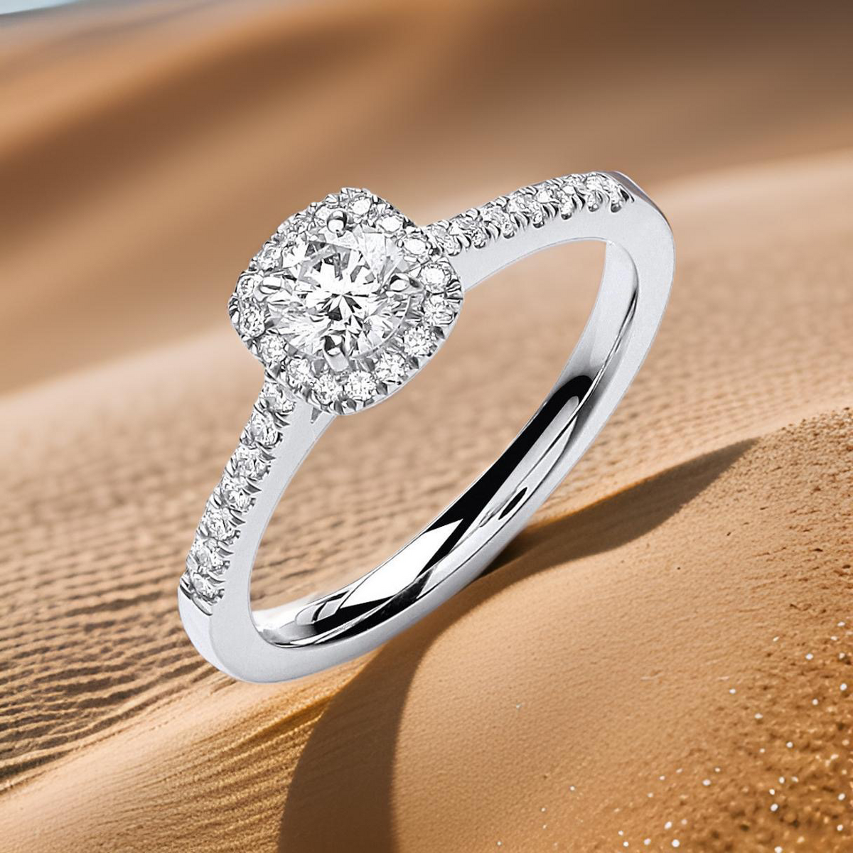 18ct White Gold 0.50ctw Certificated Engagement Ring