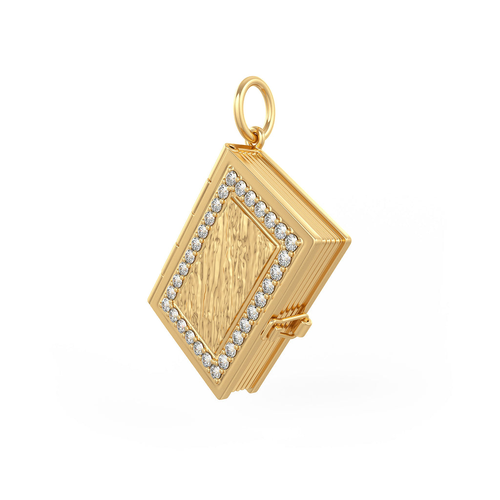 Premium 0.45ct diamond book locket