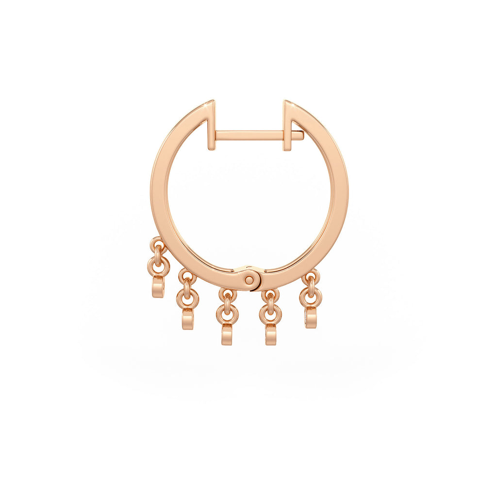 Sparkling dewdrop diamond hoop