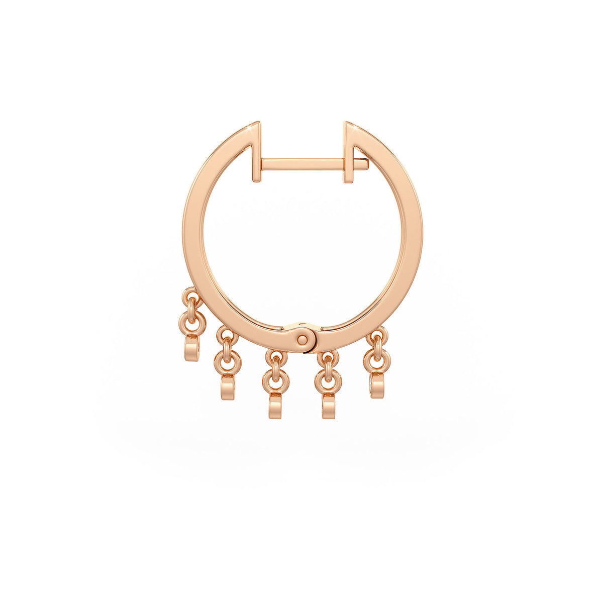 Sparkling dewdrop diamond hoop