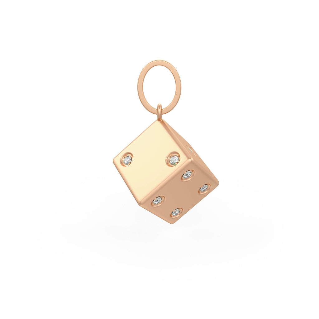 Collectible diamond dice pendant
