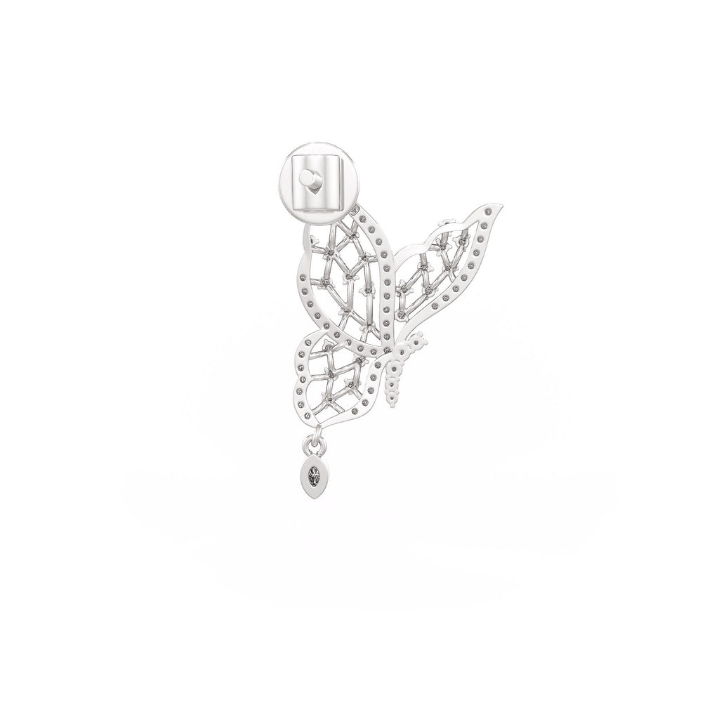 Butterfly diamond earring