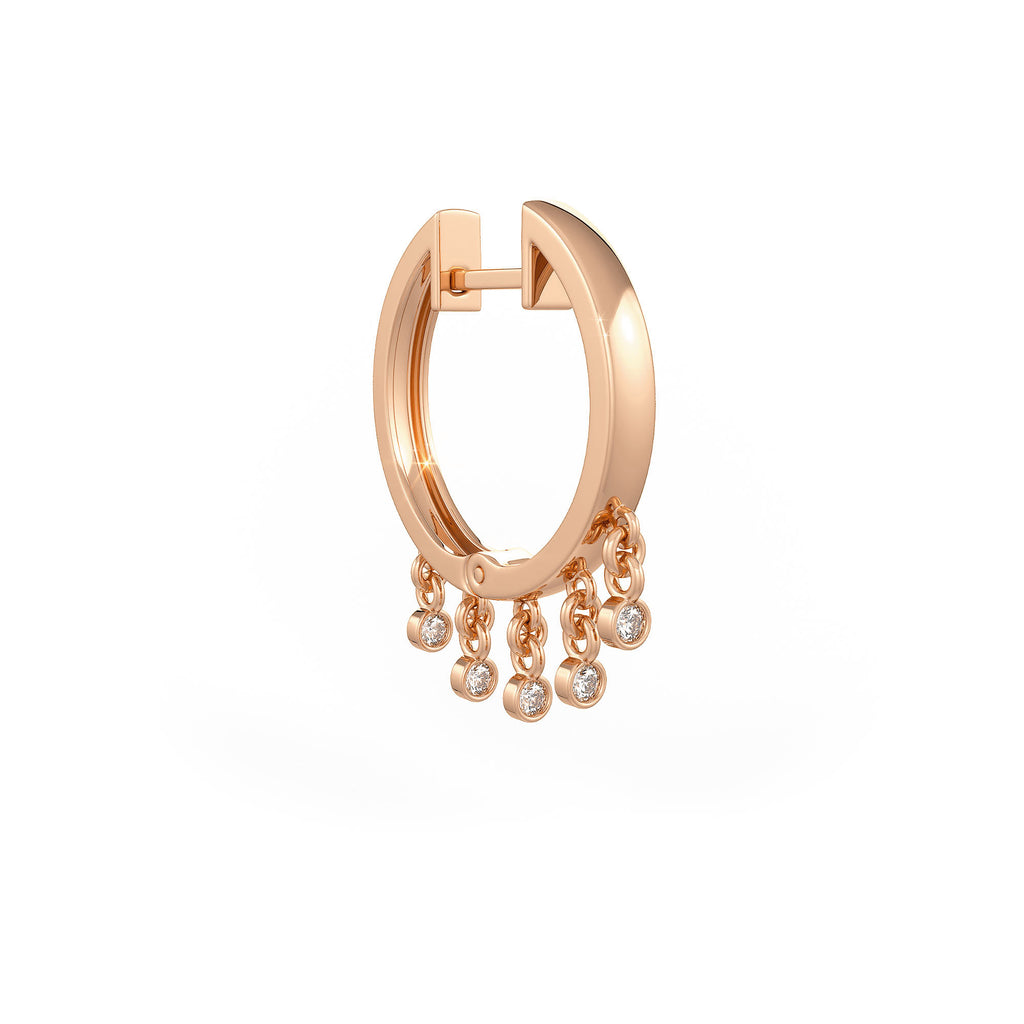 Luxury dewdrop hoop earring
