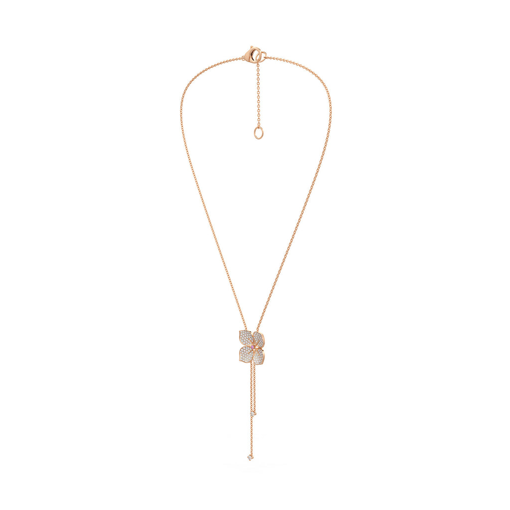 Diamond Necklace Hydrangea Flower 1.80ct 18ct Rose Gold