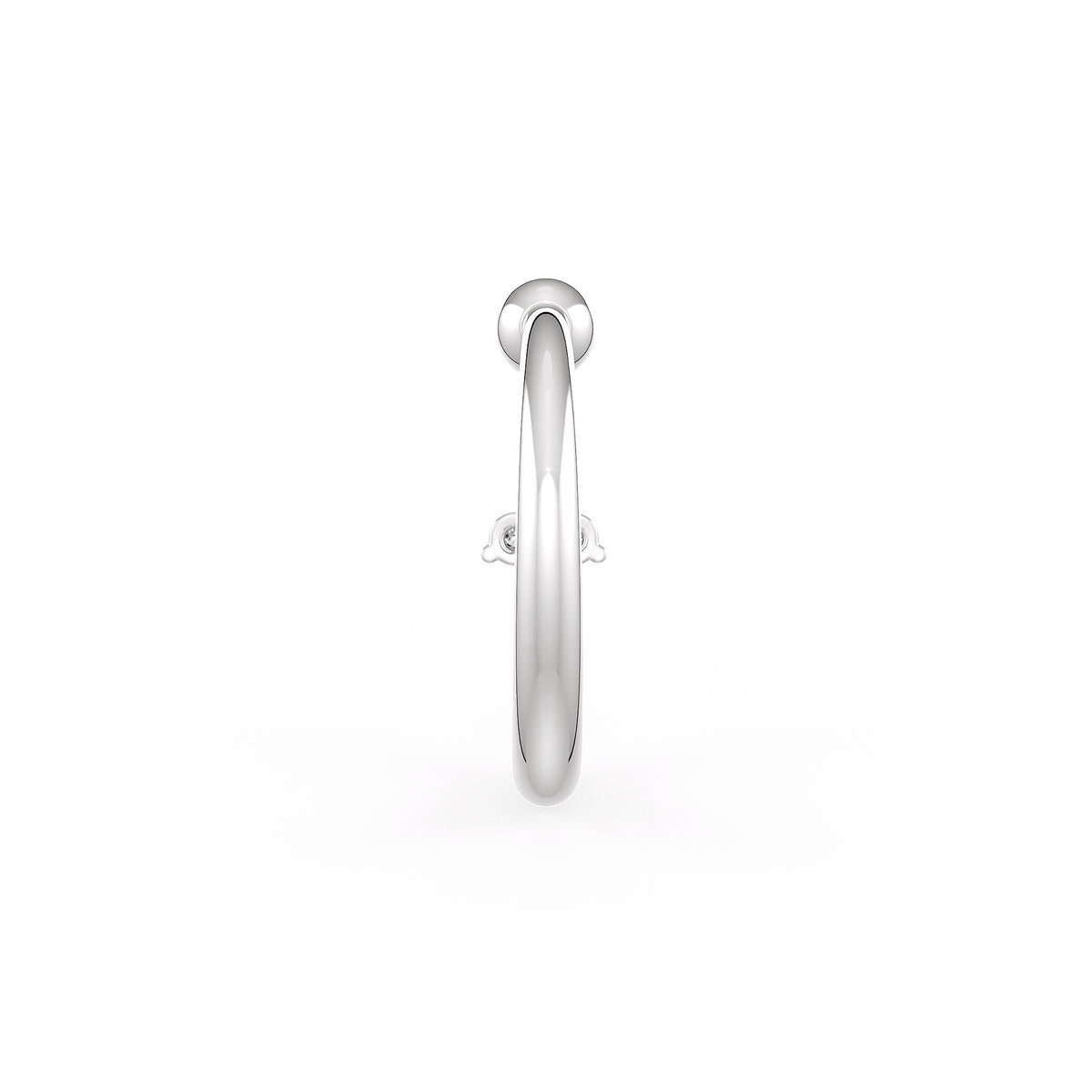 Back view of nose ring with sparkling diamonds