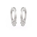 Elegant dewdrop diamond hoop earrings in 18ct white gold