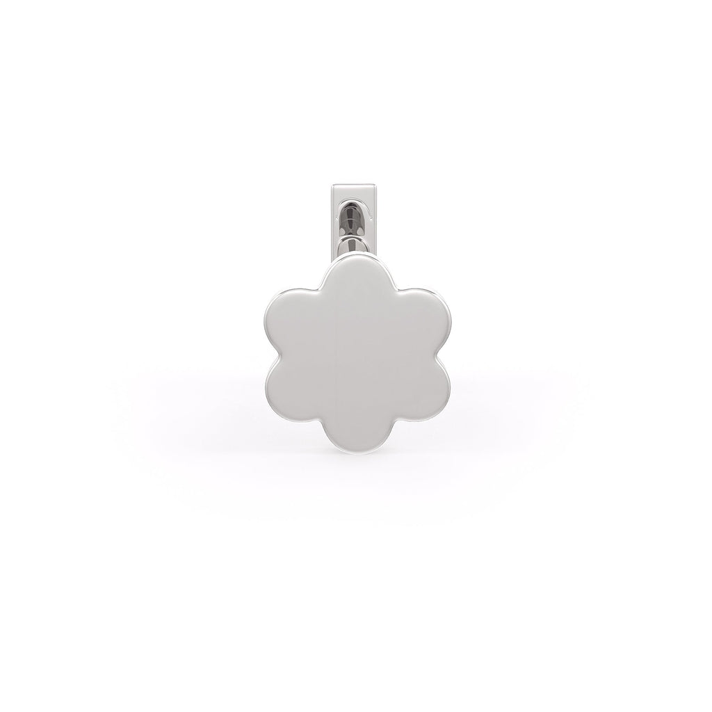 Back view of a diamond eternity bar nose stud