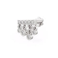 Waterfall diamond nose stud in 18ct white gold