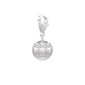 Diamond Tennis Ball Charm 0.25ct in White Gold
