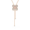 Diamond Necklace Hydrangea Flower 1.80ct 18ct Rose Gold