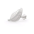 Diamond leaf nose stud in 18ct white gold
