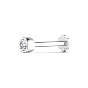 Bezel-Set Solitaire Diamond Nose Stud | 0.06ct VS