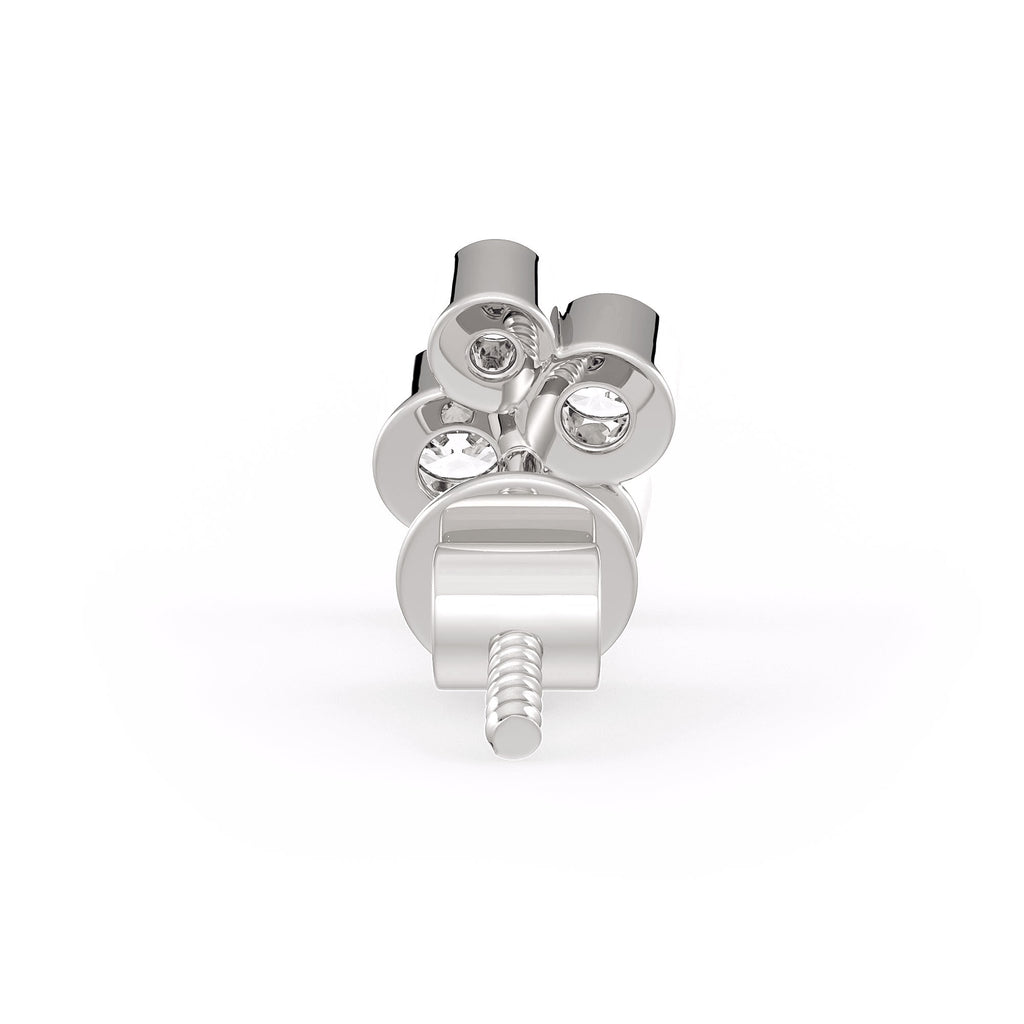 1ct Bubble Diamond Earrings White Gold