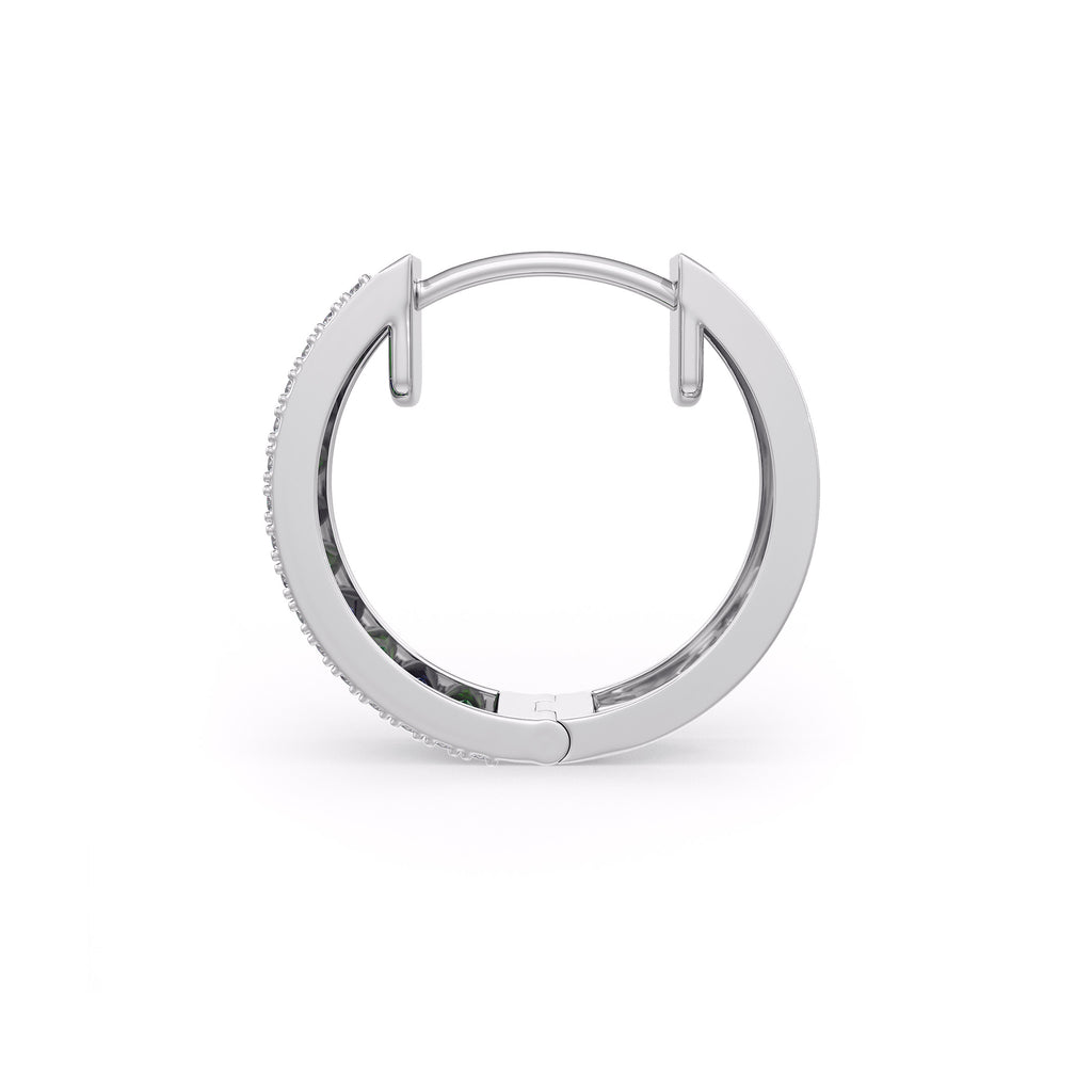 Sparkling diamond hoop earring