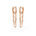 Statement double chain eternity hoops