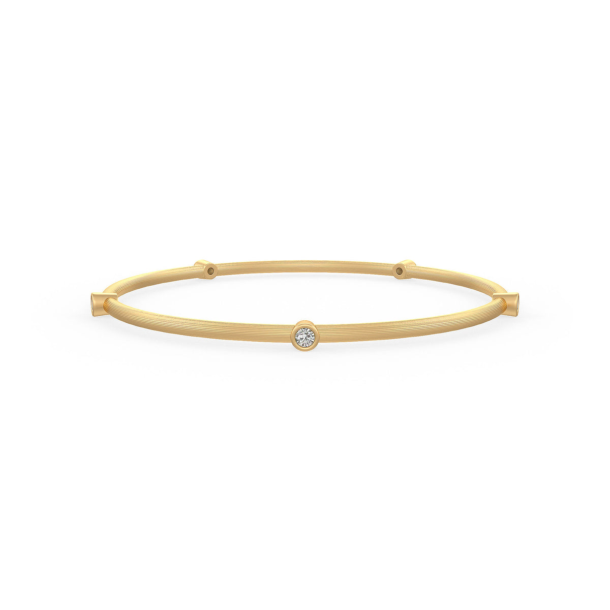 Forever Brilliant: Diamond Eternity Bangle in 18K Rose Gold