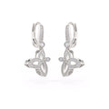 Stunning diamond lotus flower drop earrings