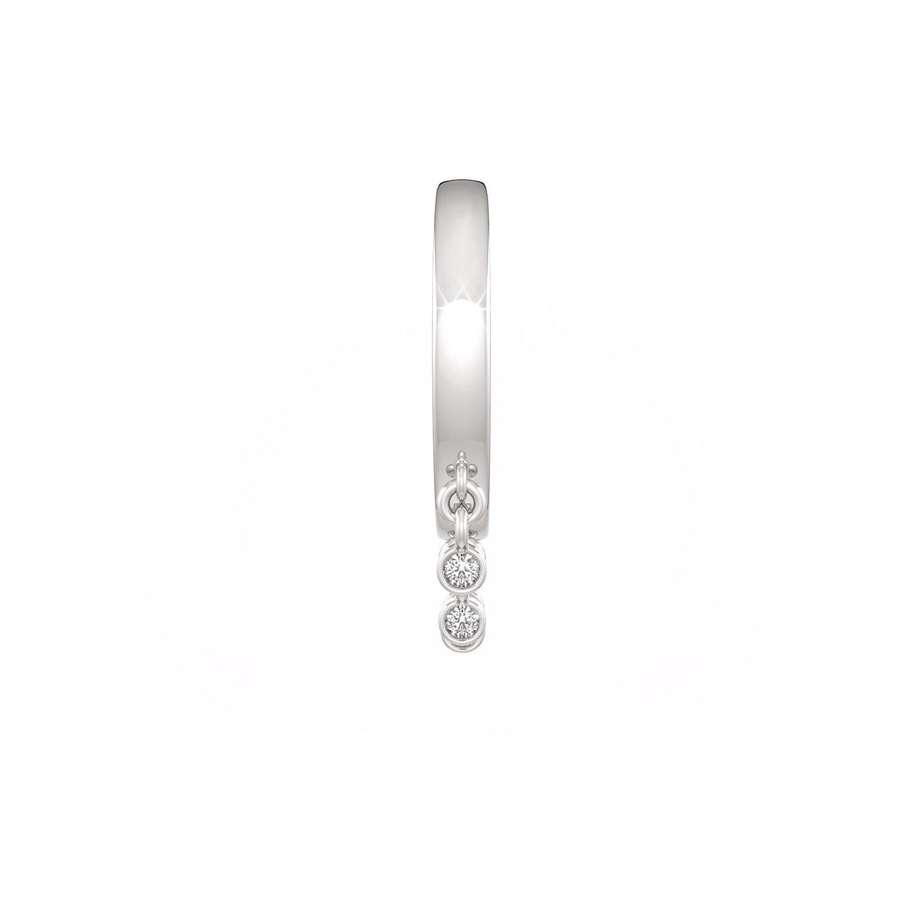 Modern luxury dewdrop diamond hoop