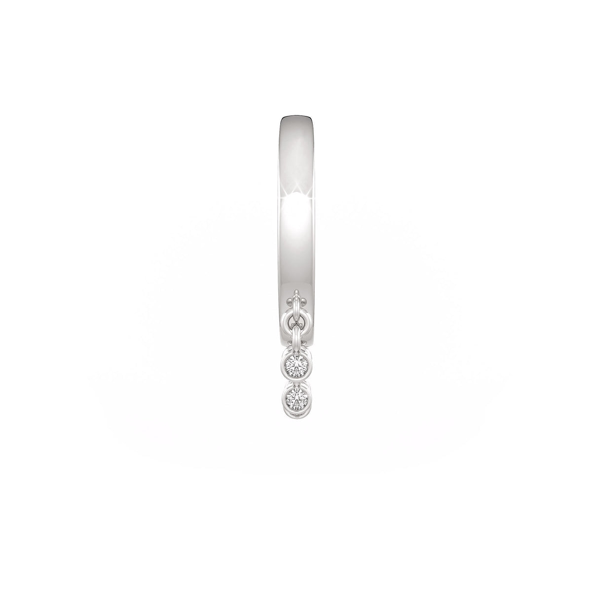Modern luxury dewdrop diamond hoop