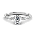 1ct Diamond Solitaire Engagement Ring in 18ct White Gold 0.72ct Oval Solitaire centre