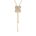 Diamond Necklace Hydrangea Flower 1.80ct 18ct Yellow Gold