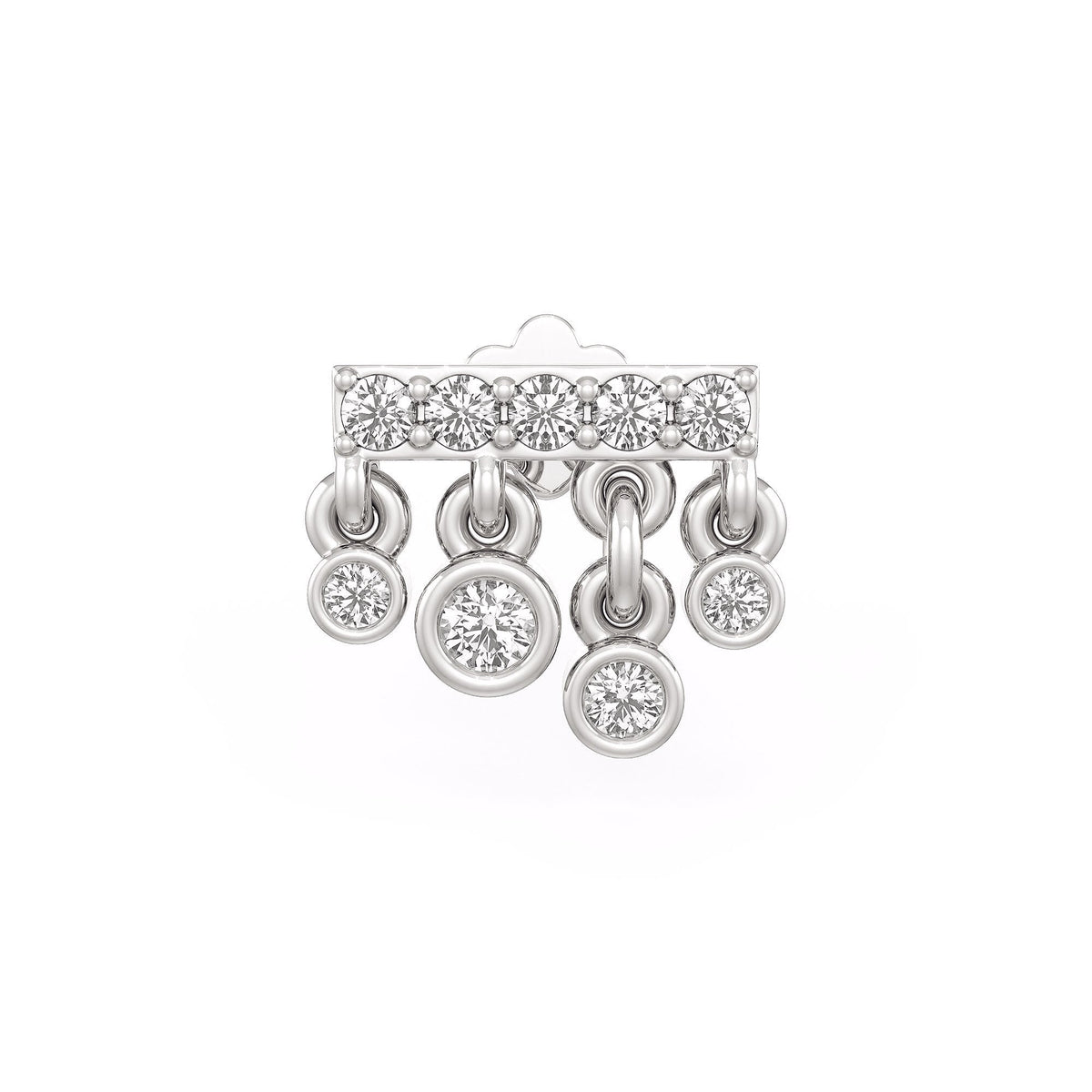 18ct white gold diamond nose stud
