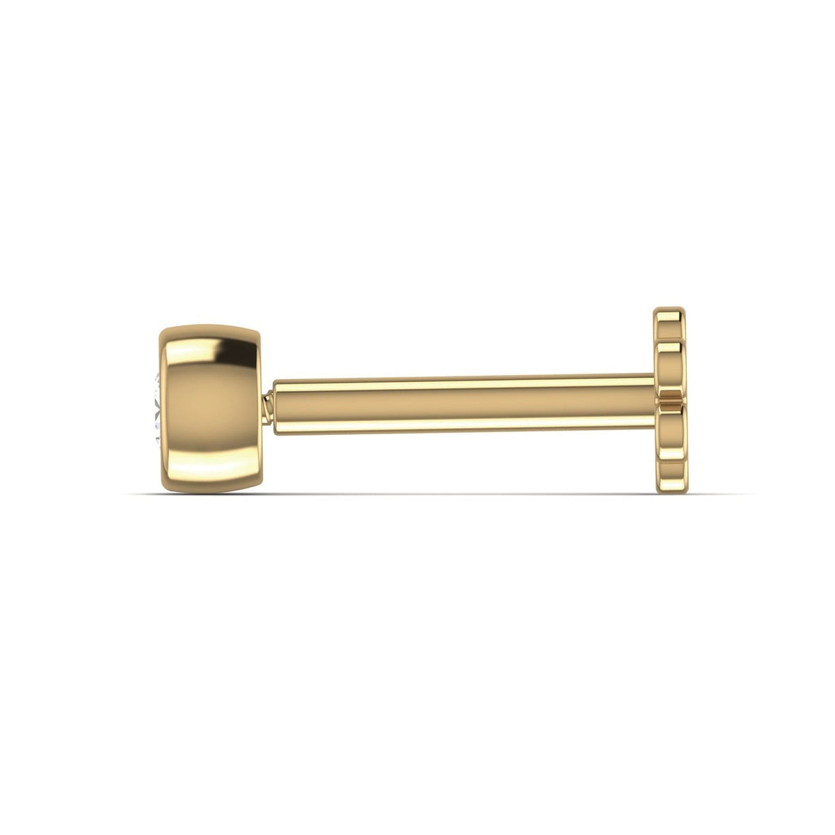 Nasenstecker aus 18-karätigem Gelbgold mit Solitärdiamant (0,06 ct, VS-Schliff) von Seth