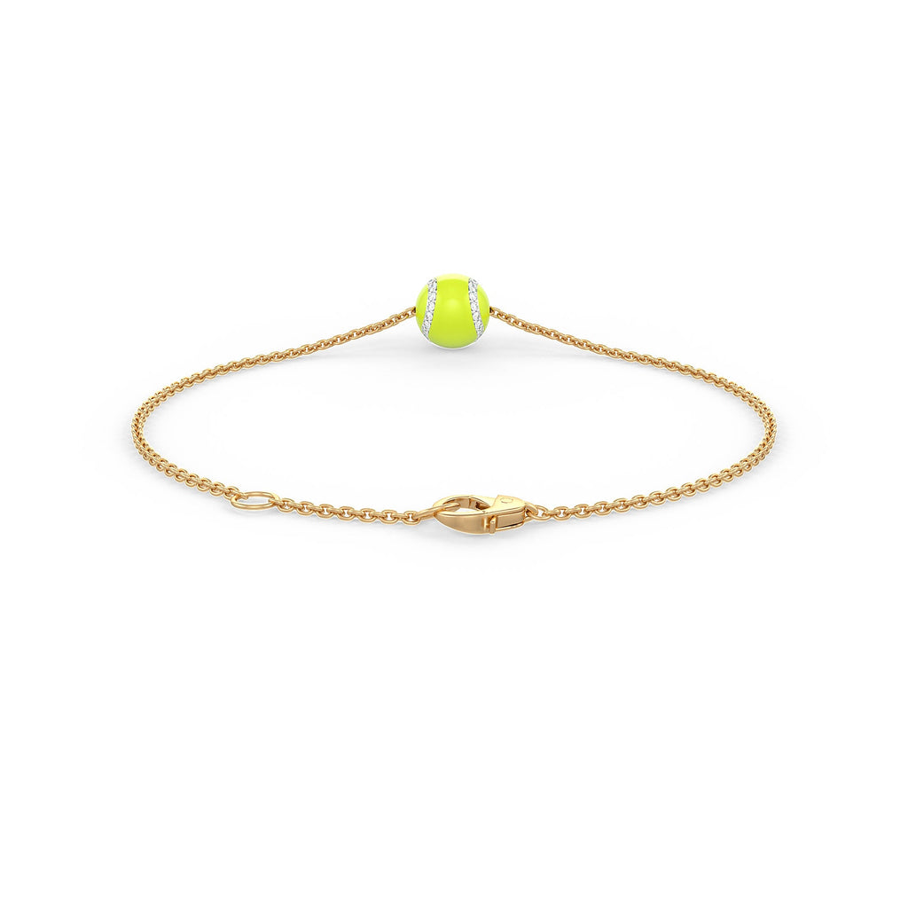 Contemporary diamond tennis ball bracelet for luxury wrist styling