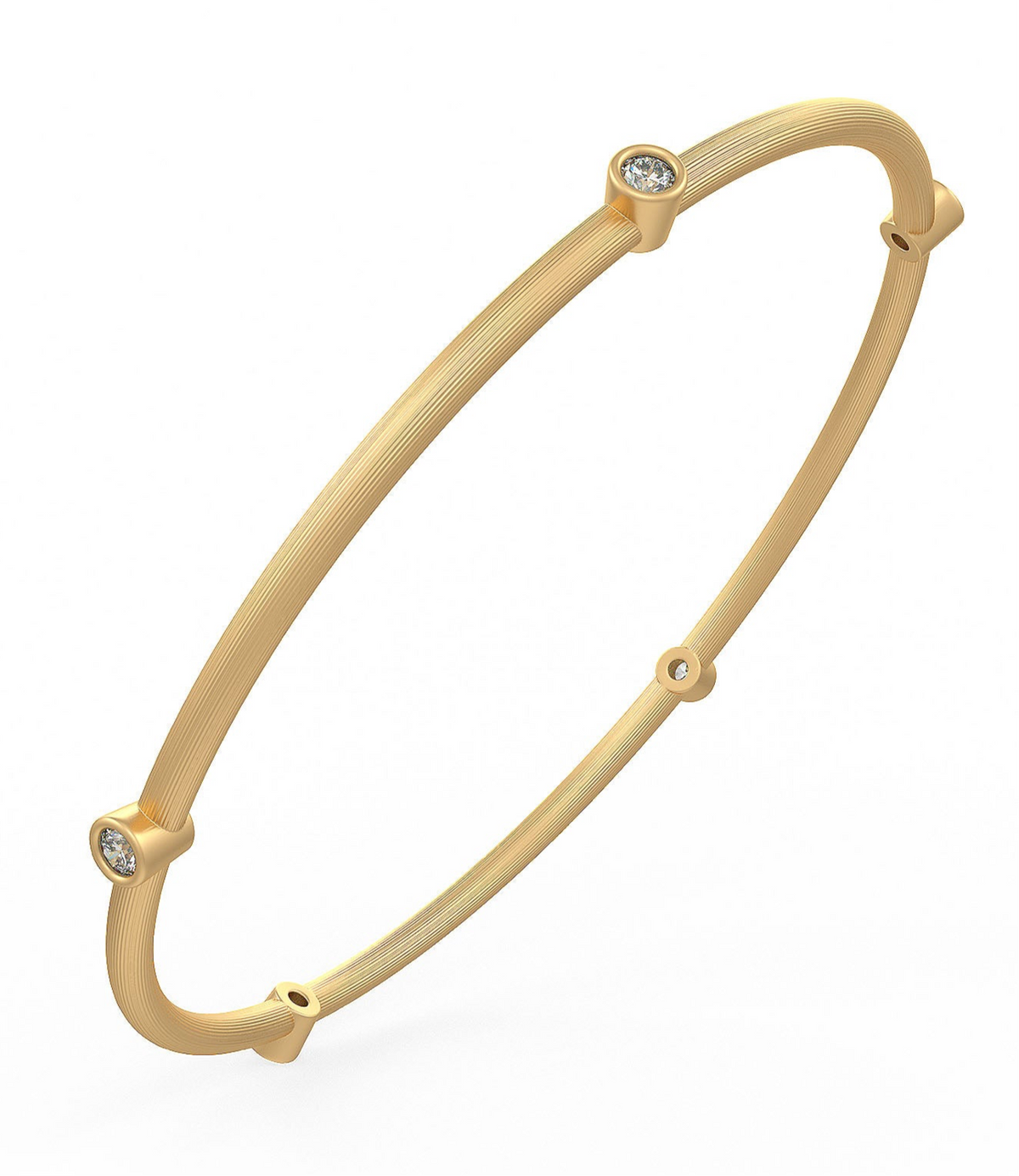 Éclat éternel : Bracelet Éternité en diamants et or rose 18 carats