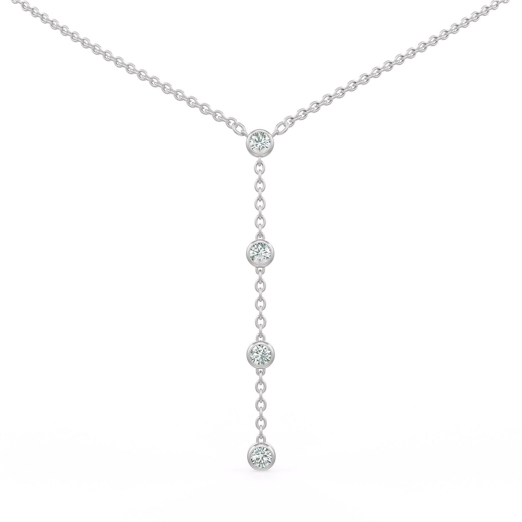 Splendeur Glacée : Collier sautoir à pendentif diamant