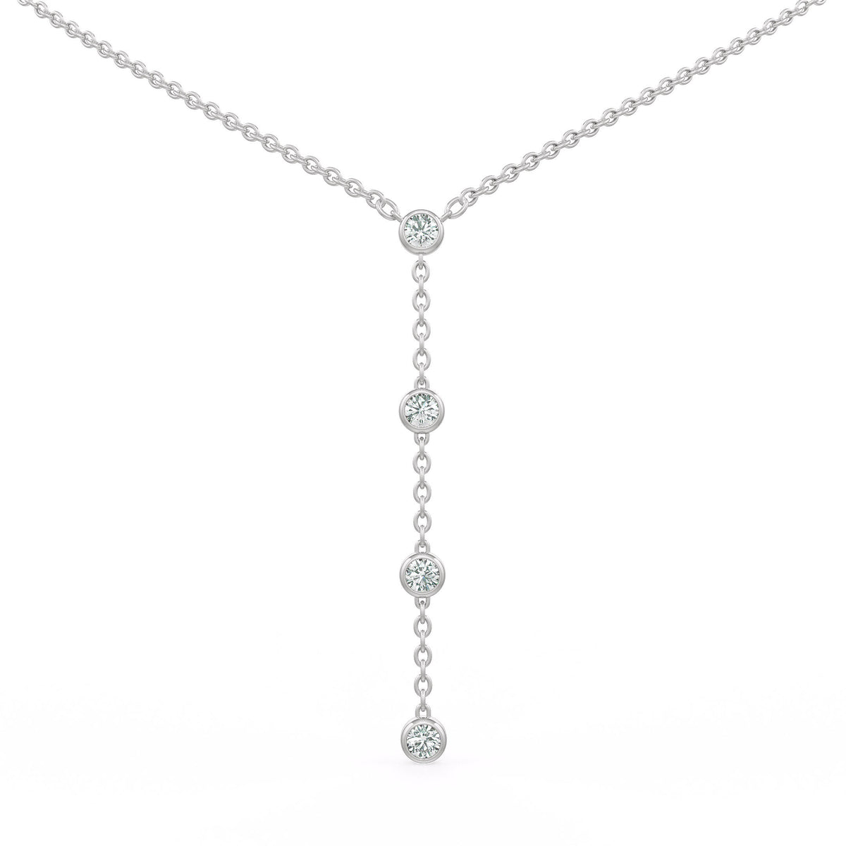 Splendeur Glacée : Collier sautoir à pendentif diamant