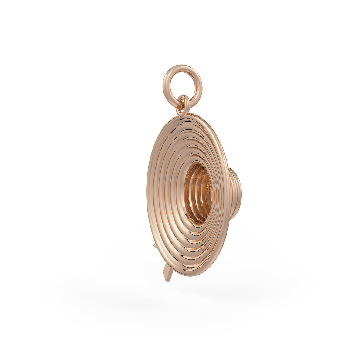 Diamond Charm Hat in 18ct Rose Gold Jane Austen Homage Gold Pendant