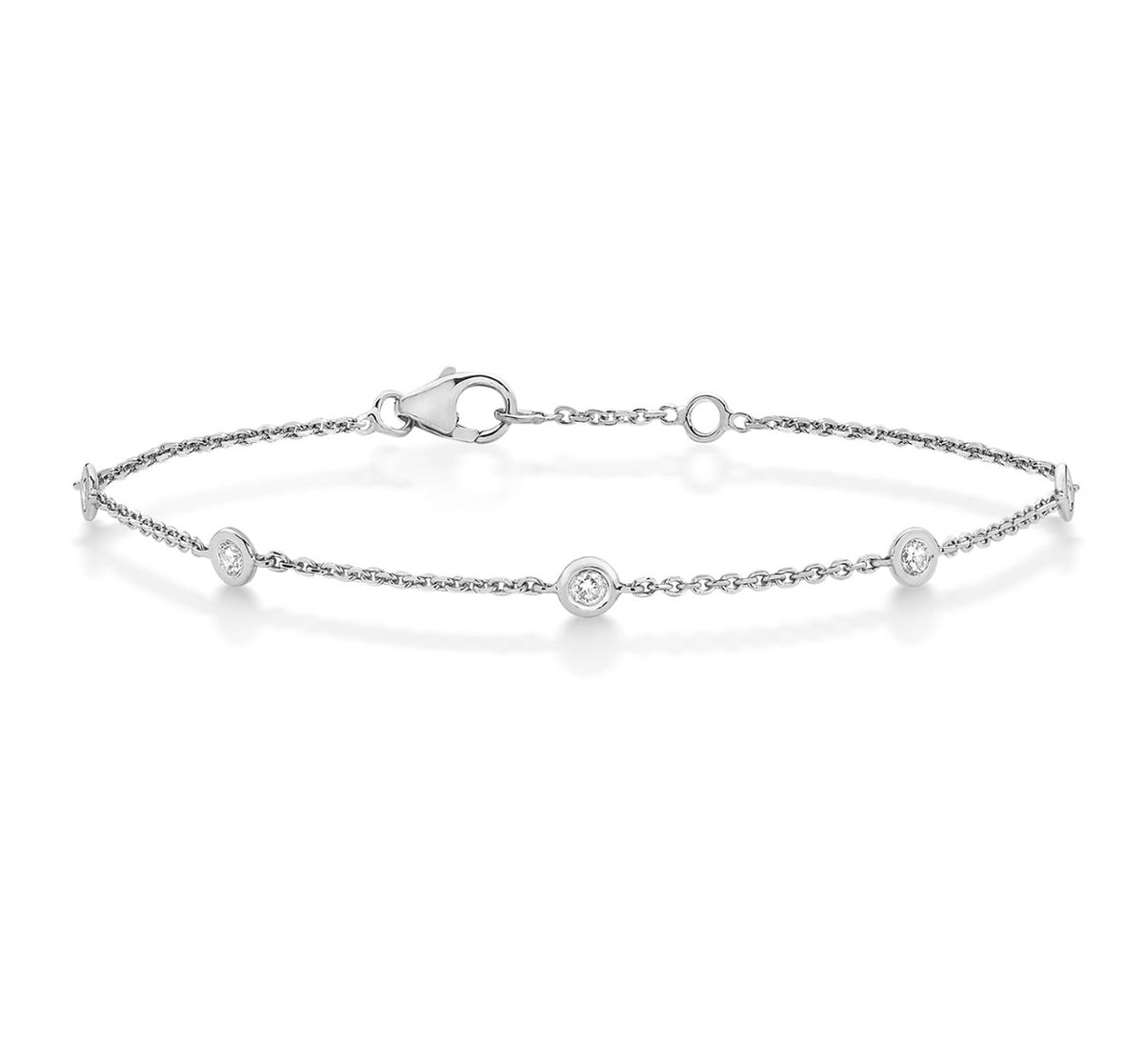 Elegant 18ct white gold diamond bracelet