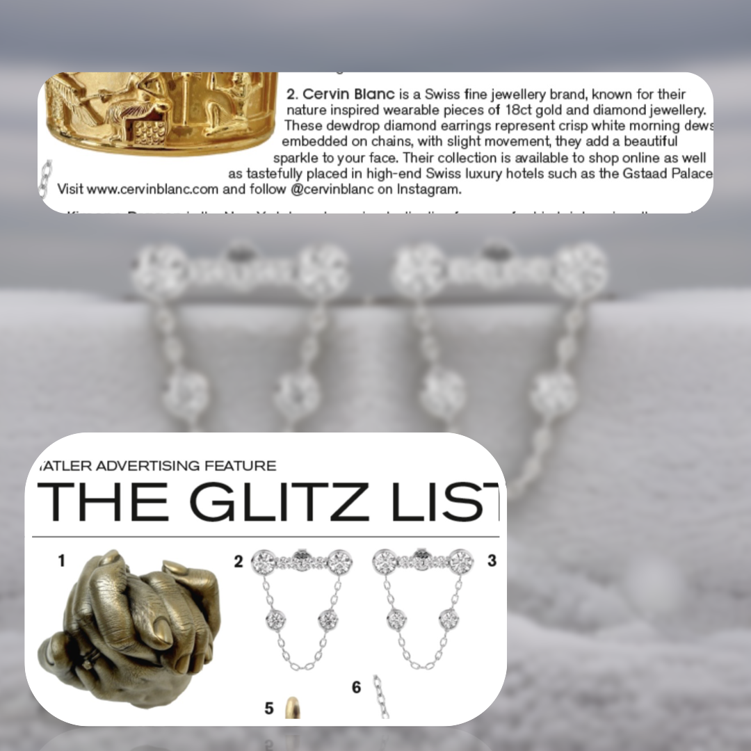 Boucles d'oreilles pendantes en or blanc avec diamants et chaîne en forme de goutte