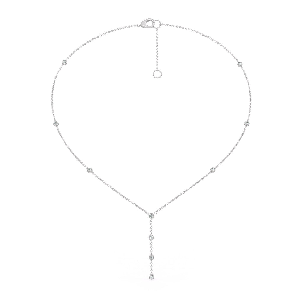 Splendeur Glacée : Collier sautoir à pendentif diamant