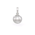 Diamond Tennis Ball Pendant in White Gold 0.25ct (without chain)