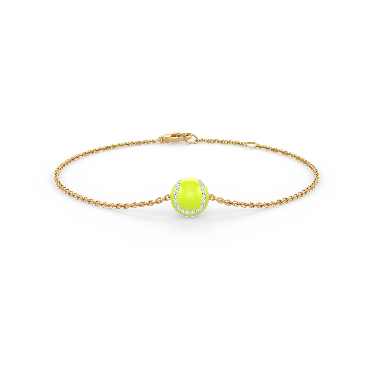 Luxury tennis ball bracelet featuring 0.25ct natural diamonds