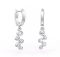 Bubble Diamond Hoop Earrings White Gold