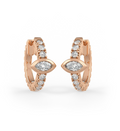 1ct marquise diamond hoop earrings crafted in 18ct rose gold